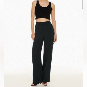 Aritzia Wilfred Womens The Effortless Cropped Pants High Waisted Wide Leg Sz 12